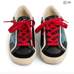 BONPOINT Golden Goose Kids Black and Red Sneakers